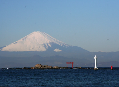 町の景観「真名瀬海岸からの富士山」