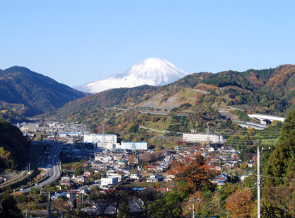 町の全景